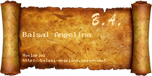 Balsai Angelina névjegykártya